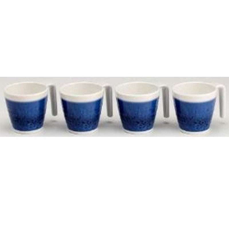 4Pk Azure Swirl Premium Plus Mug Set AZ423 Flamefield - Dynamic Drive