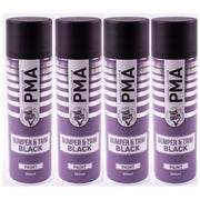 4x Autotek Professional Black Bumper and Trim 500ml Spray Paint High Coverage Autotek - Dynamic Drive