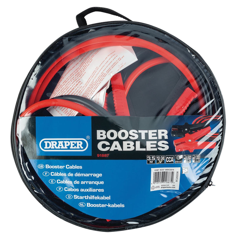 Draper Booster Cables, 3.5m x 29mm&sup2; 91887 Draper - Dynamic Drive