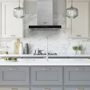 Baridi T-Shape Chimney Cooker Hood with Carbon Filters 60cm - Stainless Steel Baridi - Dynamic Drive