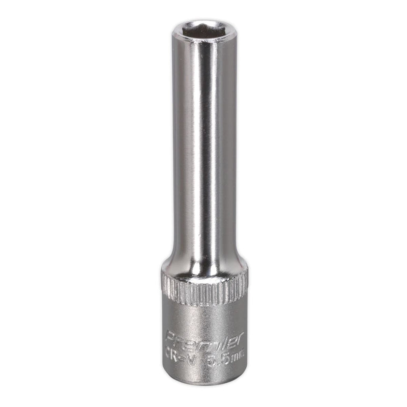 Sealey WallDrive Socket 5.5mm Deep 1/4"Sq Drive S14055D Sealey - Dynamic Drive