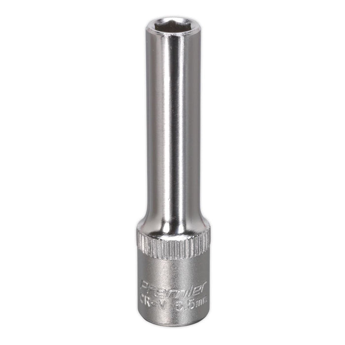 Sealey WallDrive Socket 5.5mm Deep 1/4"Sq Drive S14055D Sealey - Dynamic Drive