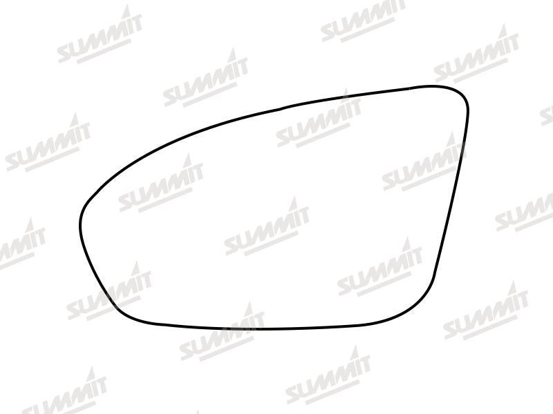 Summit Stick-On Standard Mirror Glass fits BMW 5 Series, M5, F10 & F18 13 On LHS Summit - Dynamic Drive