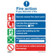 Sealey Safe Conditions Safety Sign Fire Action Without Lift Rigid Plastic Pack o Sealey - Dynamic Drive