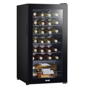Baridi 28 Bottle Wine Fridge with Digital Touchscreen Controls & LED Light - Black Baridi  - Dynamic Drive