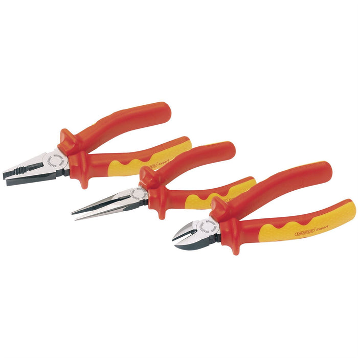 Draper VDE Fully Insulated Plier Set (3 Piece) 69288 Draper - Dynamic Drive