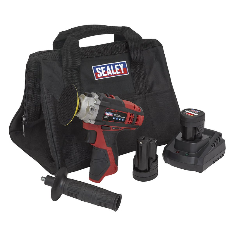 Sealey Cordless Polisher Kit71mm 12V SV12 Series 2 Batteries CP1205KIT Sealey - Dynamic Drive