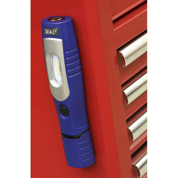 Sealey Rechargeable 360 Inspection Light 7 SMD & 3W SMD LED Blue Lithium-ion Sealey - Dynamic Drive