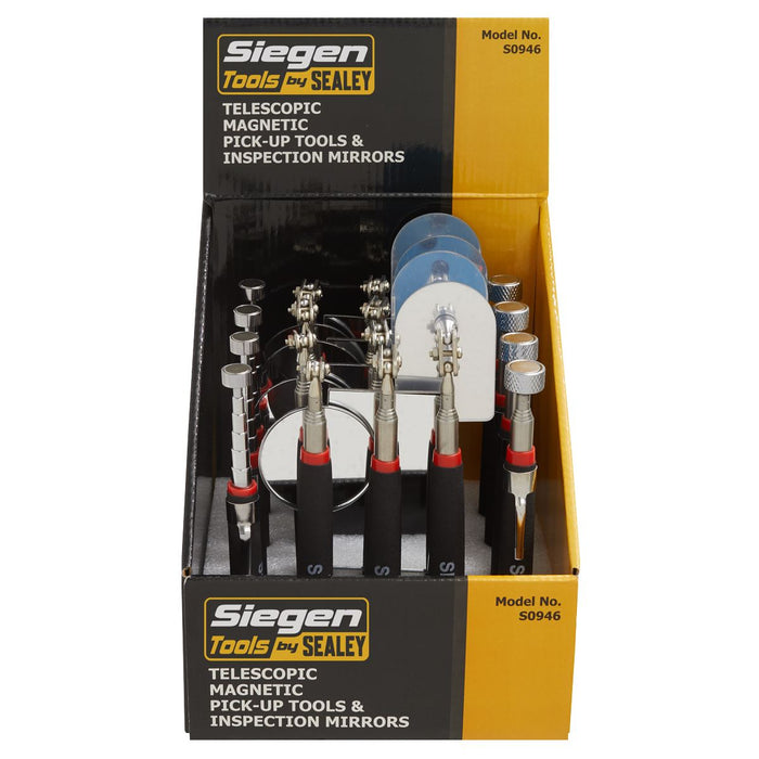Seigen by Sealey Tele Magnetic Pick-Up Tools & Inspection Mirrors Box of 20 Seigen by Sealey  - Dynamic Drive