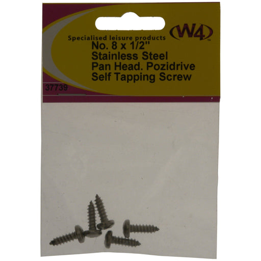 MDS1203 W4 No 8 x 1/2 Self Tapping S/S Pan head pack of 10 37739 W4 - Dynamic Drive