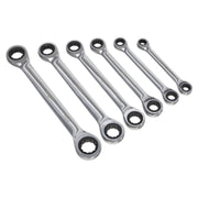 Sealey Double End Ratchet Ring Spanner Set 6pc Metric S0636 Siegen by Sealey - Dynamic Drive