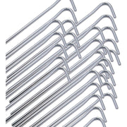 50 x 8" Heavy Duty Galvanised Steel Tent Pegs Metal Camping Ground Sheet Anchor Via Mondo  - Dynamic Drive