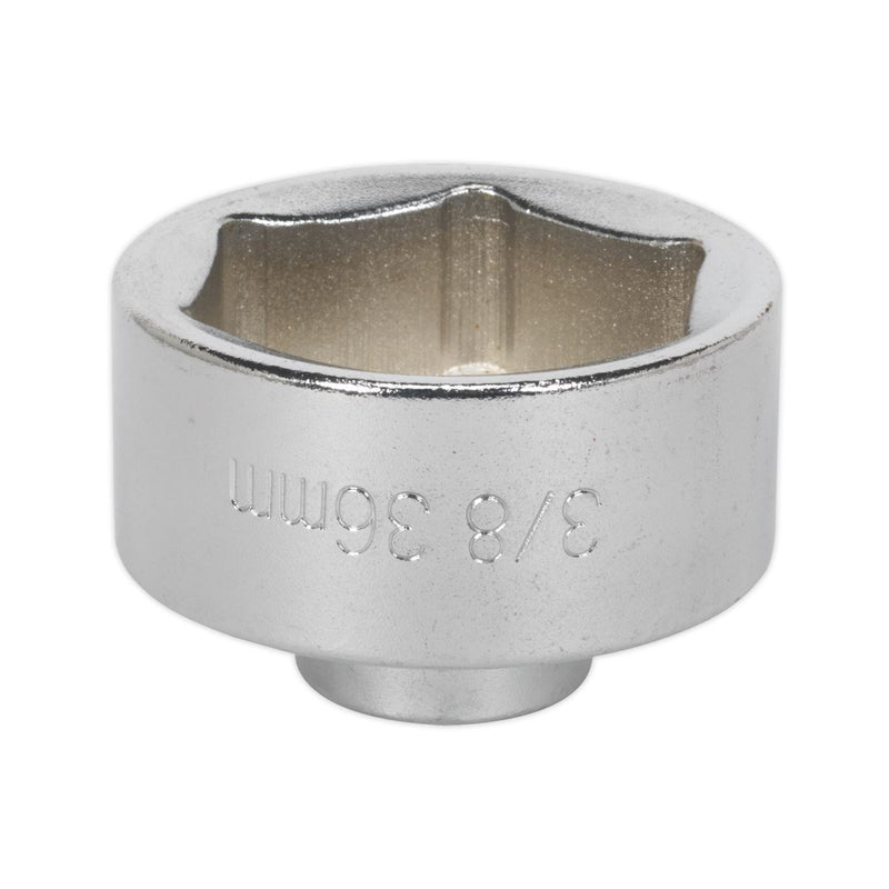 Sealey Low Profile Oil Filter Socket 36mm 3/8"Sq Drive SX114 Sealey - Dynamic Drive