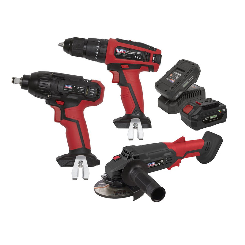 Sealey 3 Tool Cordless Combo Kit 20V SV20 Series CP20VCOMBO1 Sealey - Dynamic Drive