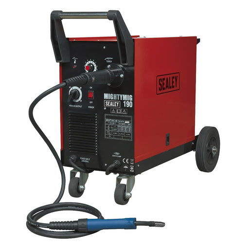 Sealey Professional Gas/No-Gas MIG Welder 190A with Euro Torch MIGHTYMIG190 Sealey - Dynamic Drive