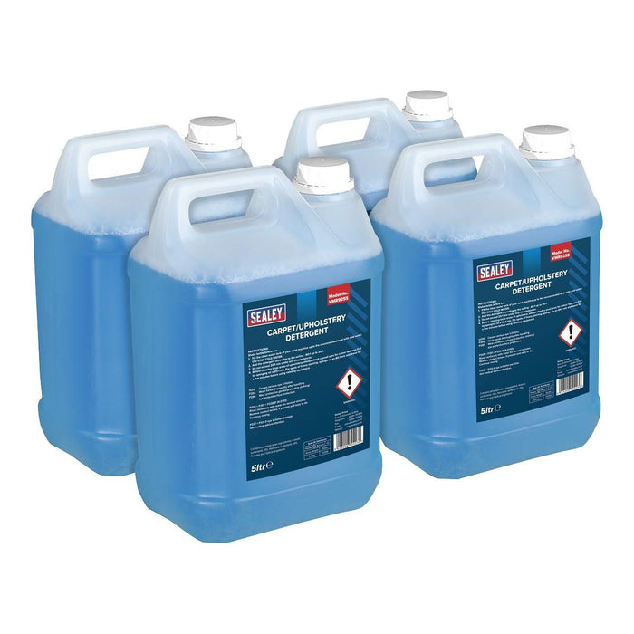 Sealey Carpet/Upholstery Detergent 5L Pack of 4 VMR925 Sealey - Dynamic Drive