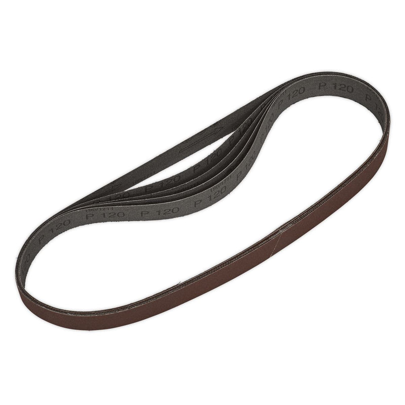 Sealey Sanding Belt 25 x 762mm 120Grit Pack of 5 SB0019 Sealey - Dynamic Drive