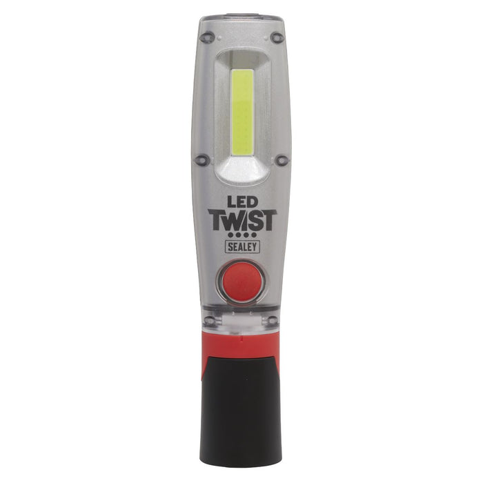 Sealey Rechargeable Inspection Lamp 360 Twist 8W COB LED Light 1000 Lumens Torch Sealey  - Dynamic Drive