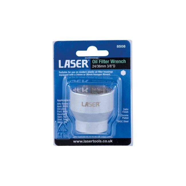 Laser Oil Filter Wrench 24/36mm 3/8"D 8508 Laser - Dynamic Drive