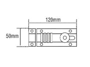 Squire CombiBolt 4 Re-Codable Locking Bolt Chrome 120mm Squire - Dynamic Drive