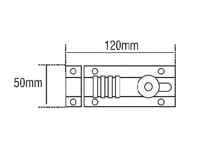 Squire CombiBolt 4 Re-Codable Locking Bolt Chrome 120mm Squire - Dynamic Drive