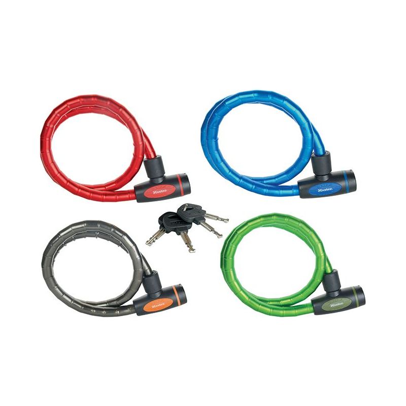 Master Lock Mixed Color Keyed Armoured Cable 1m x 18mm Master Lock - Dynamic Drive