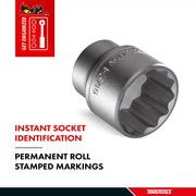 Teng Tools 1/2" Socket 12 pt AF 1-1/16" Teng Tools - Dynamic Drive