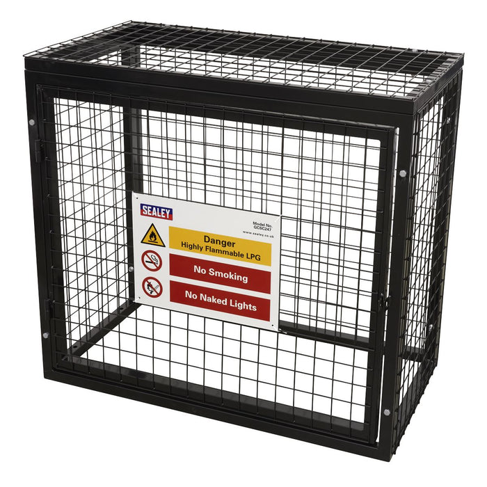 Sealey Safety Cage 2 x 47kg Gas Cylinders GCSC247 Sealey - Dynamic Drive