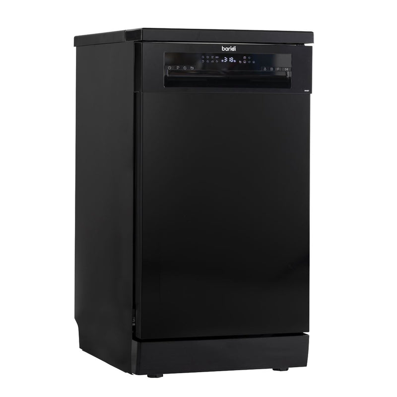 Baridi Slimline Freestanding Dishwasher 45cm Wide 10 Place Settings - Black Baridi - Dynamic Drive