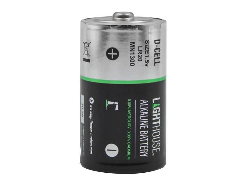 Lighthouse D LR20 Alkaline Batteries 14800 mAh (Pack 2) Lighthouse - Dynamic Drive