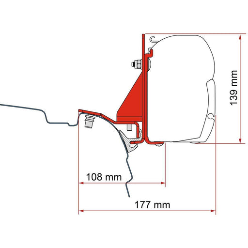 Fiamma F45 fpr Kit VW T5/T6 Reimo Rail Bracket: Easy to Fit, Durable & Reliable Fiamma - Dynamic Drive