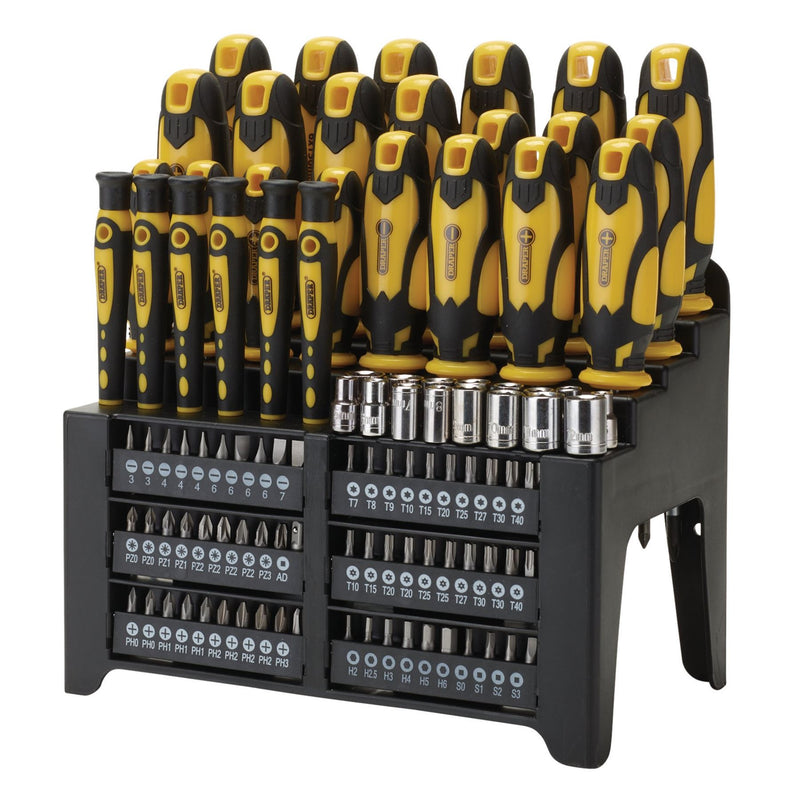 Draper Screwdriver and Bit Set, Yellow (103 Piece) 28012 Draper - Dynamic Drive