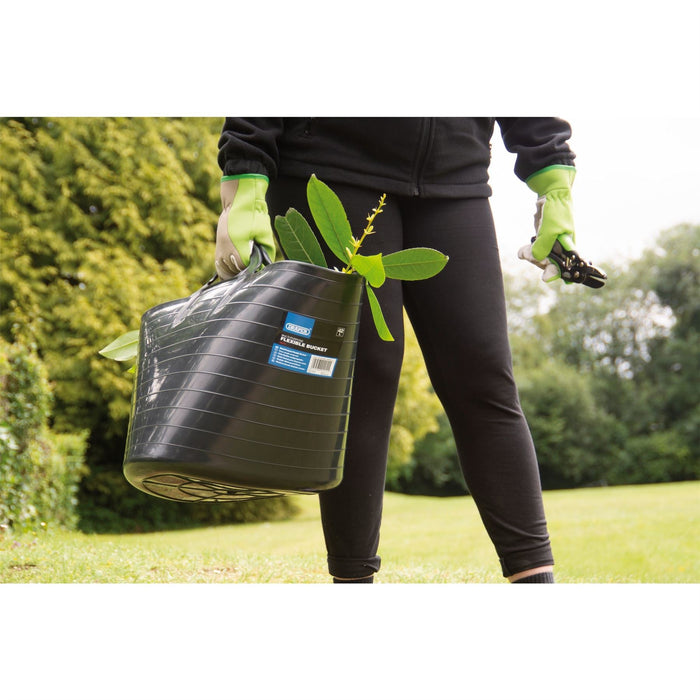 Draper Multi-Purpose Flexible Bucket, 42L Capacity, Black 43475 Draper - Dynamic Drive
