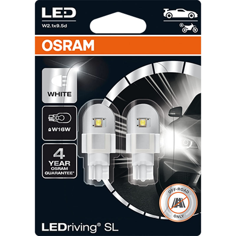 OSRAM LEDriving® SL, W16W, White 6000K, LED signal lamps, Off-road only Osram - Dynamic Drive