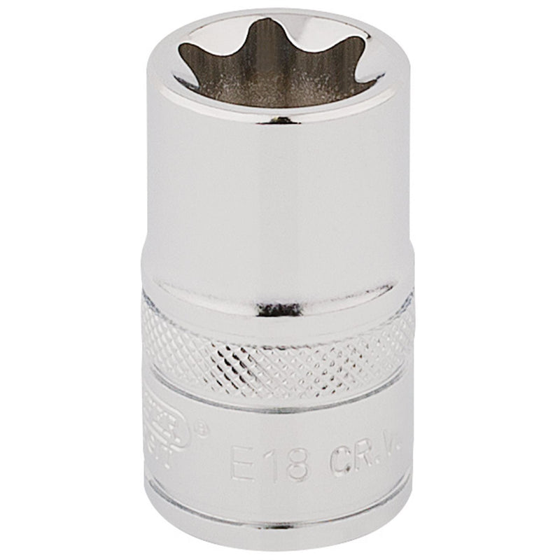 Draper TX-STAR Socket, 1/2" Sq. Dr., E18 34340 Draper - Dynamic Drive