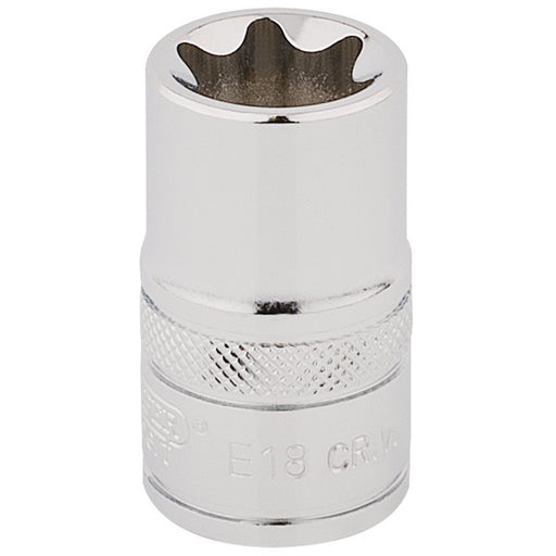 Draper TX-STAR Socket, 1/2" Sq. Dr., E18 34340 Draper - Dynamic Drive