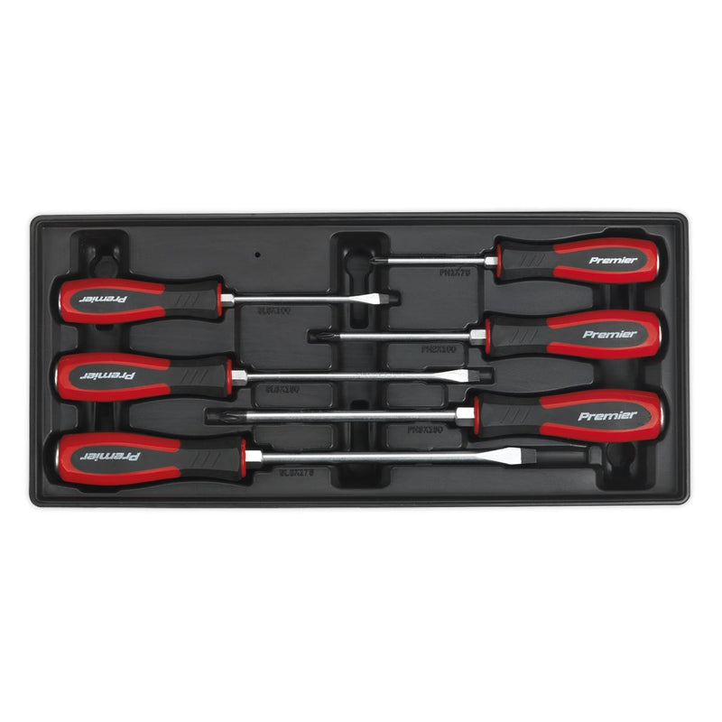 Sealey Tool Tray with Hammer-Thru Screwdriver Set 6pc TBT29 Sealey - Dynamic Drive