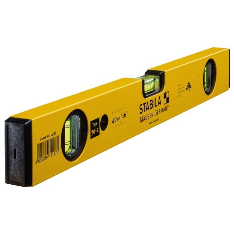 Stabila 70-2-40 Double Plumb Spirit Level 3 Vial 40cm Stabila - Dynamic Drive