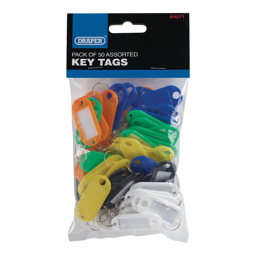 Draper Assorted Key Tags (Pack of 50) 64271 Draper - Dynamic Drive