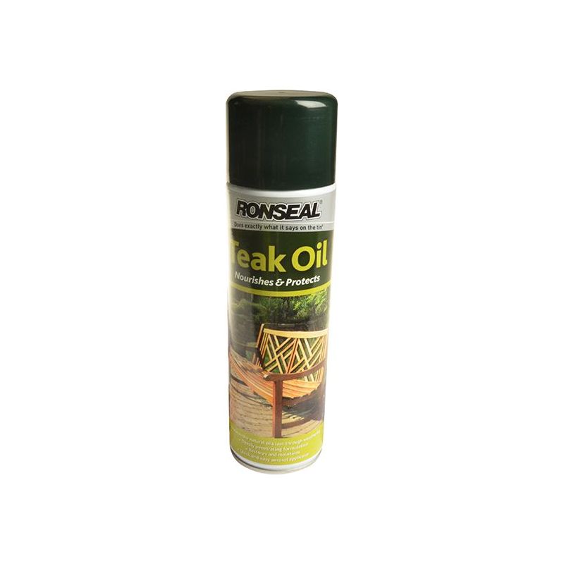 Ronseal Garden Furniture Teak Oil Aerosol 500ml Ronseal - Dynamic Drive