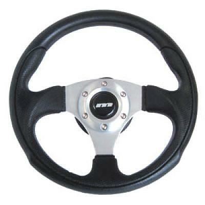 320mm Black Leather Steering Wheel + Boss fits Lotus Elise Mountney Classic  - Dynamic Drive