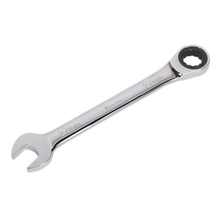 Sealey Ratchet Combination Spanner 27mm RCW27 Sealey - Dynamic Drive
