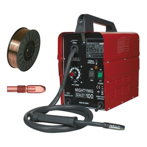 Sealey No-Gas MIG Welder 100A 230V MIGHTYMIG100 Sealey - Dynamic Drive