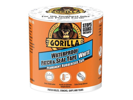 Gorilla Glue Gorilla® Waterproof Patch & Seal Tape 100mm x 3m White Gorilla Glue - Dynamic Drive