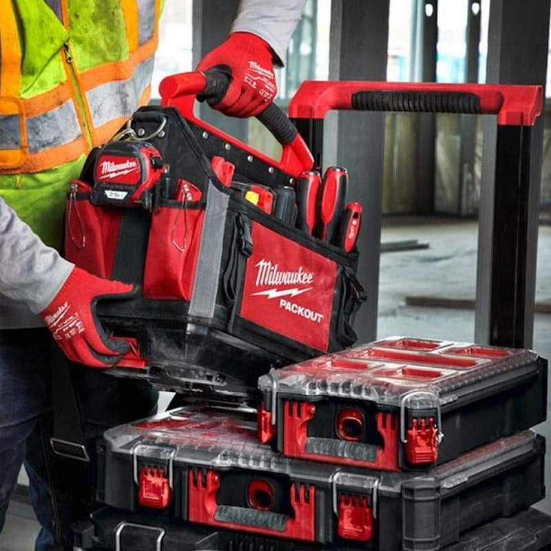 Milwaukee 4932464086 932464086 PACKOUT Tote Tool Bag 25cm, Red Milwaukee - Dynamic Drive