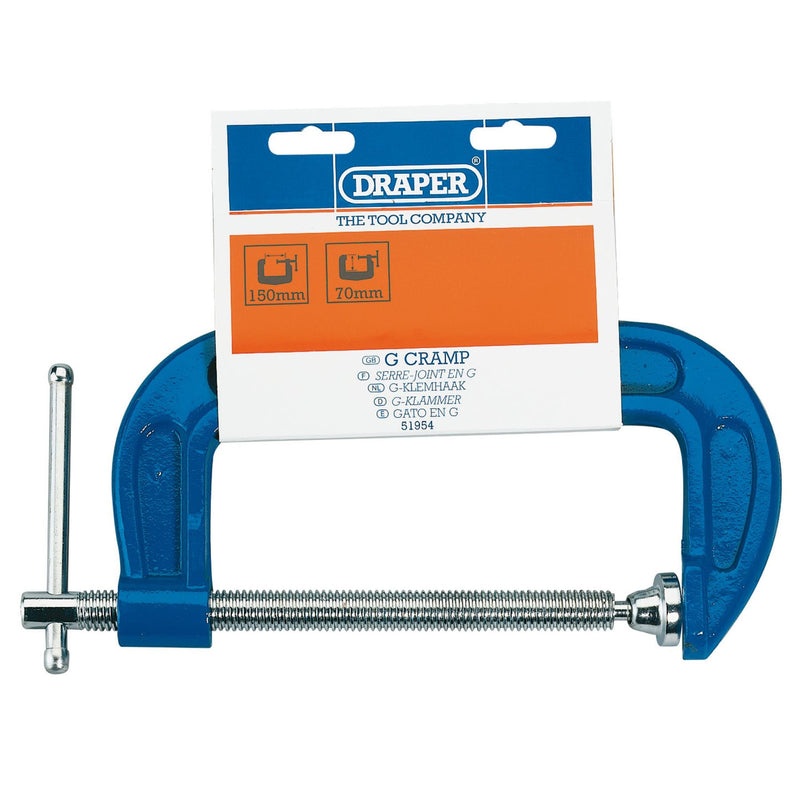 Draper C Clamp, 150 x 70mm (Display Packed) 51954 Draper - Dynamic Drive
