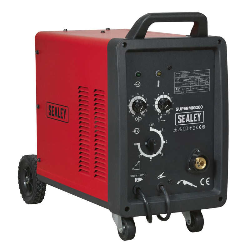 Sealey Professional MIG Welder 200A 230V with Binzelï Euro Torch SUPERMIG200 Sealey - Dynamic Drive