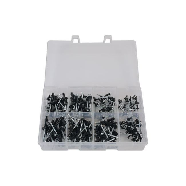 Tool Connection Assorted Popular Black Rivets 200pc 31844 Tool Connection - Dynamic Drive