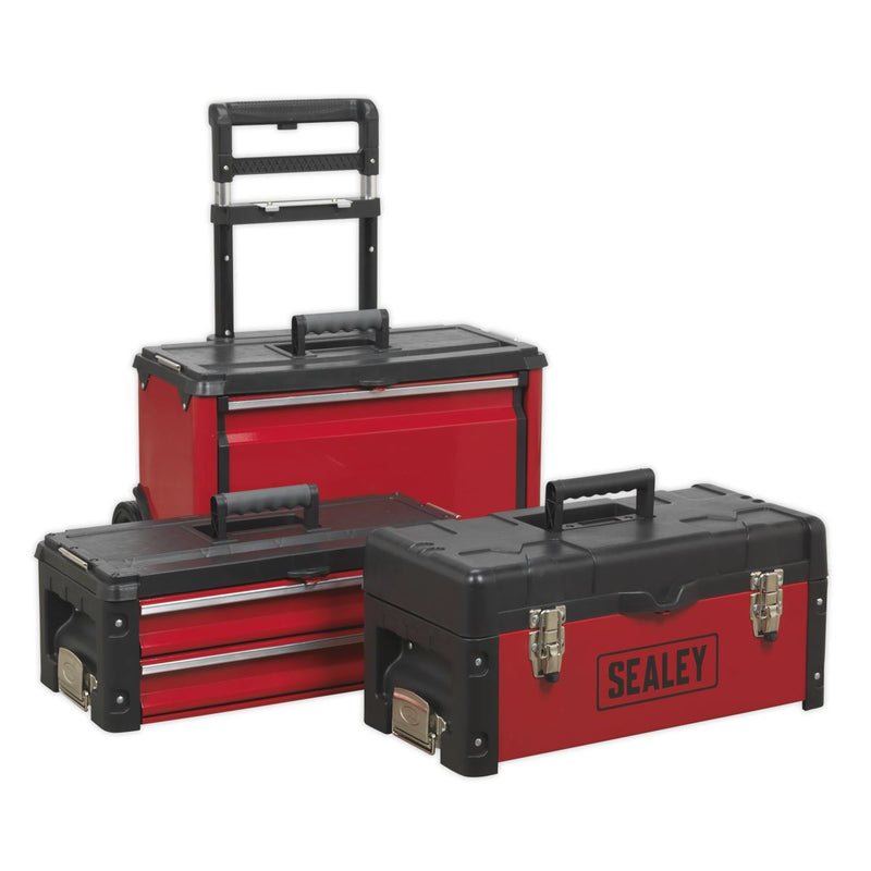 Sealey Mobile Steel/Composite Toolbox 3 Compartment AP548 Sealey - Dynamic Drive