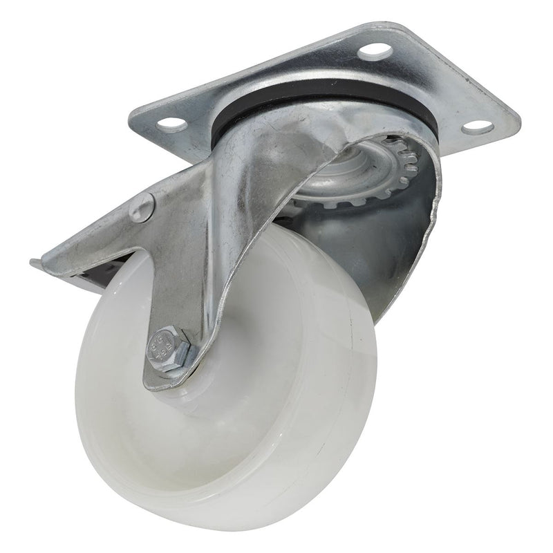 Sealey Castor Wheel Swivel Plate with Total Lock100mm SCW4100SPL Sealey - Dynamic Drive